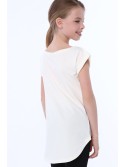 Tricou fete cu albină, crem NDZ8211 - Magazin online - Boutique